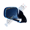 2 - Autorepuestos Ramos Blue car side-view mirror with reflective glass and black mounting base.