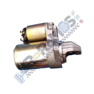 Automotive starter motor with solenoid and gear housing, used to start an engine