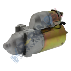 Automotive starter motor with solenoid and mounting flange