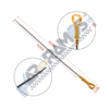 Long black extension rod with yellow loop handles at both ends, annotated with lengths 63.3 cm and 54.2 cm (and 2.7 cm).